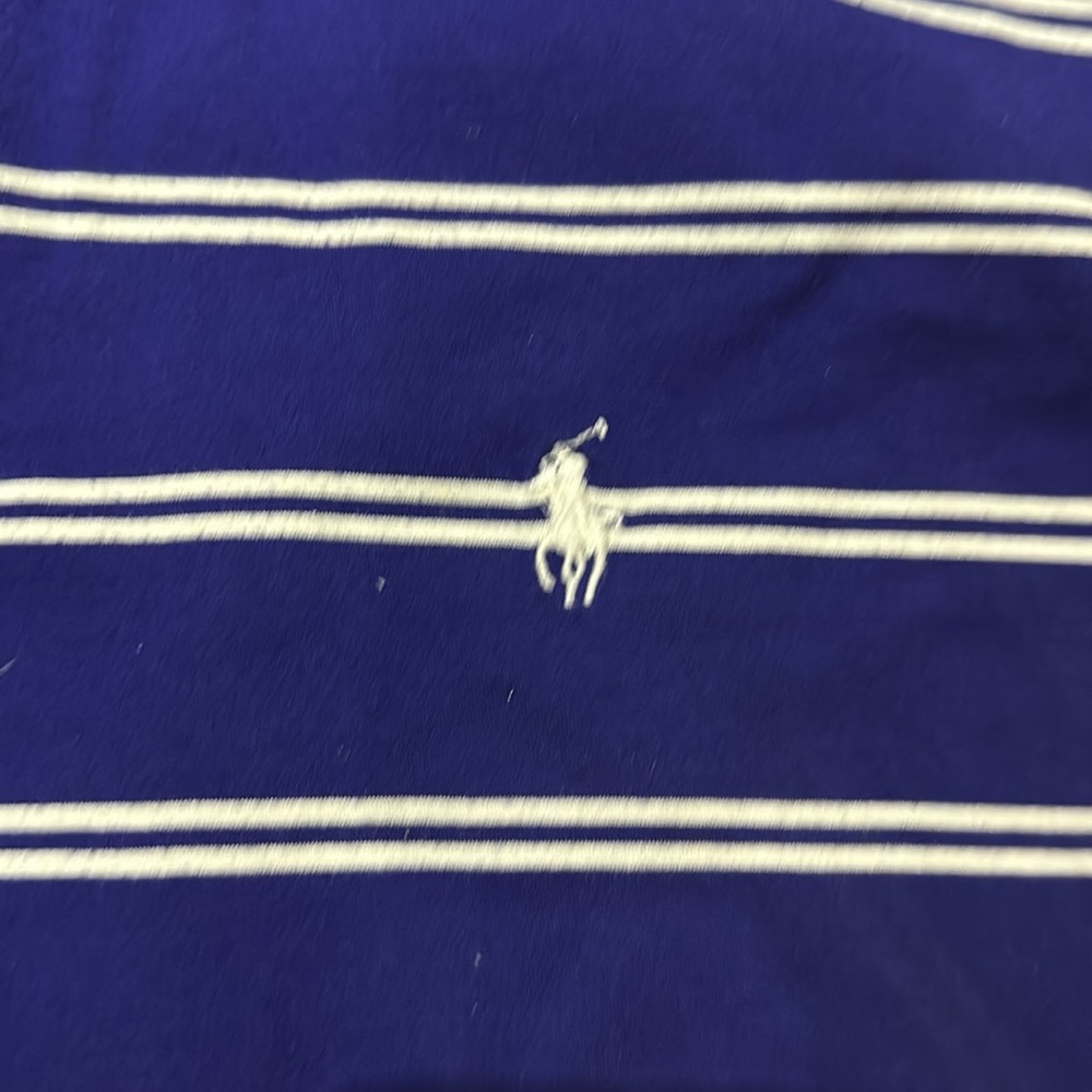 Polo Ralph Lauren Blue and White Striped Short Sleeve - Picture 2 of 2